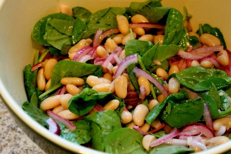 White Bean Salad with Cilantro, Mint and Lemongrass
