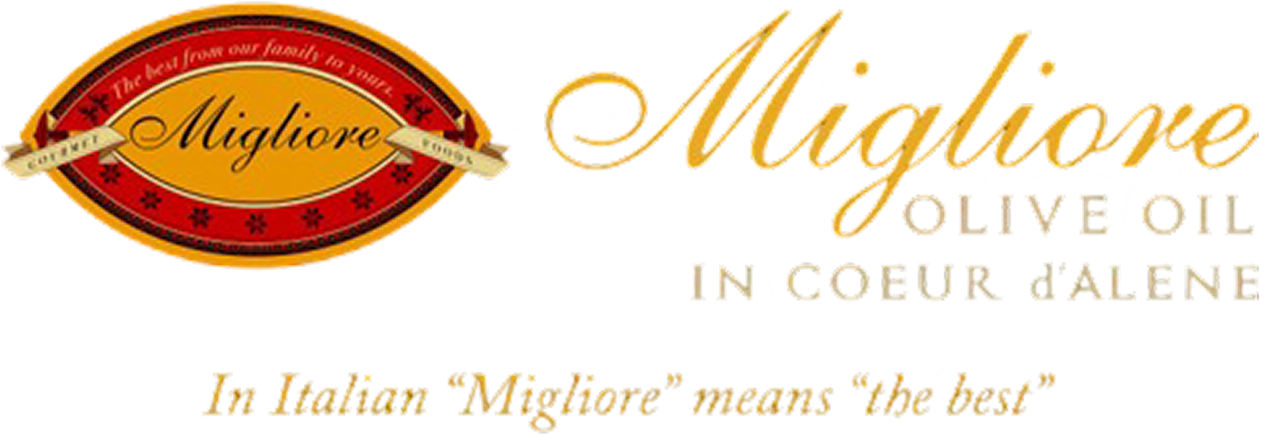 Migliore Olive Oil logo and tagline.