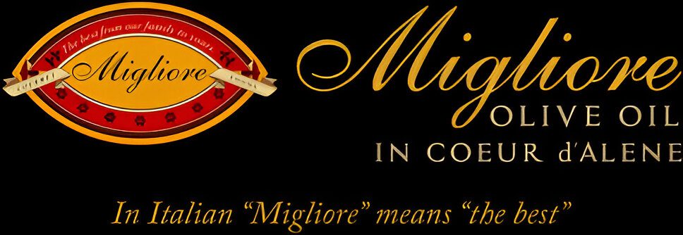 Migliore Olive Oil logo and tagline.