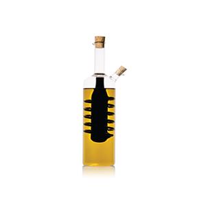 Glass bottle with cork stoppers.